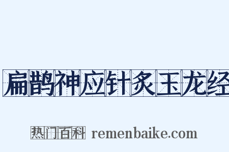 扁鹊神应针炙玉龙经是什么意思的图片